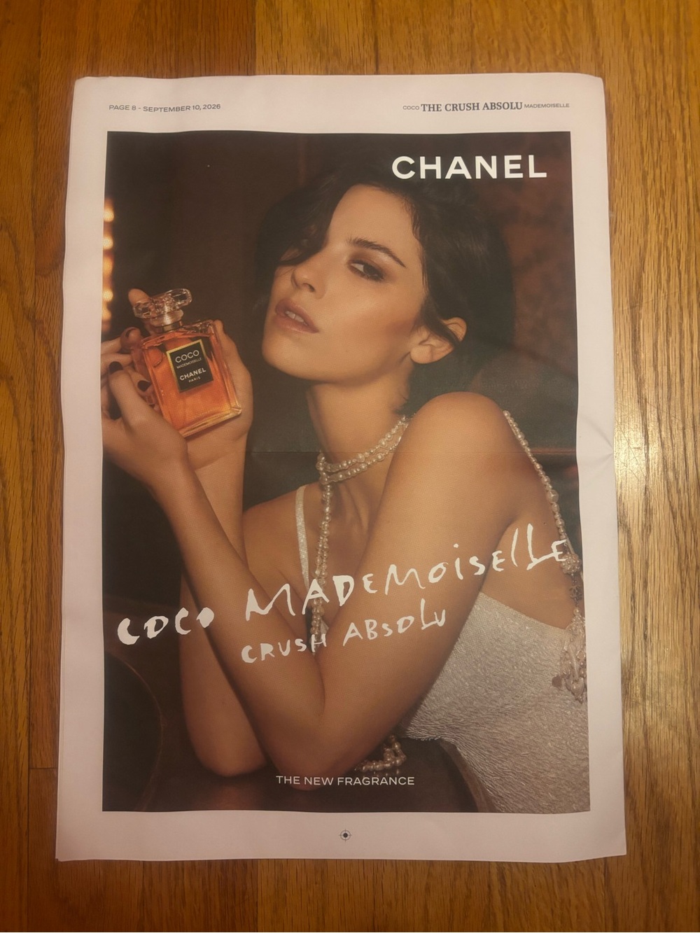 CHANEL Coco Mademoiselle Ad Poster with Amber Bottle NEW 2026 from NYC